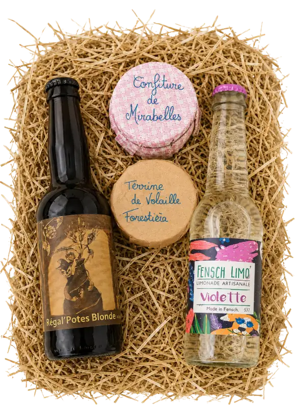 Coffret Petite Découverte · confiture, limonade, terrine et bière de Lorraine